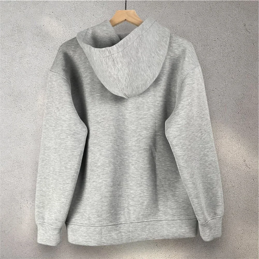 Lucky Brand LUCKY Zip Hoodie Women’s S Gray Full Zip Embossed Logo Soft Stretch